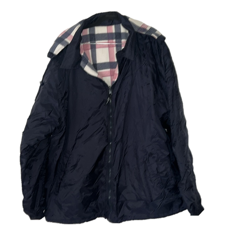 Check Point Reversible Jacket, Size 2X, PTP 28”, L 29”, Windbreaker Outside,